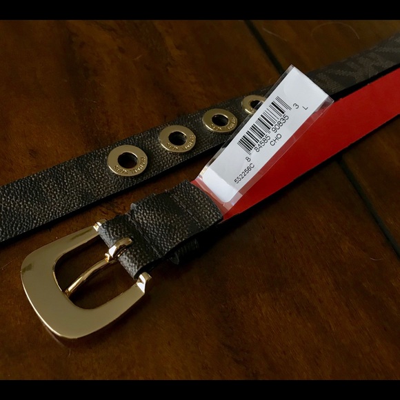 Michael Kors Logo Belt, Synthetic Leather, 37” - Picture 5 of 6